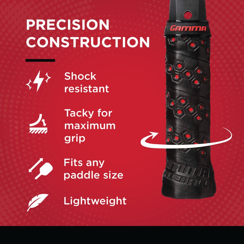 Gamma Honeycomb Cushion Grip for Pickleball Paddles, Moisture-Wicking Pickleball Replacement Grip, Premium Pickleball Equipment for Practice and Games - Image 3